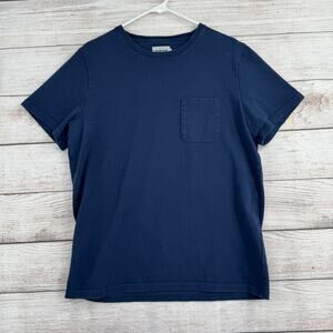 Taylor Stitch Short Sleeve Pocket T Shirt Mens 42 Navy Blue Heavyweight
